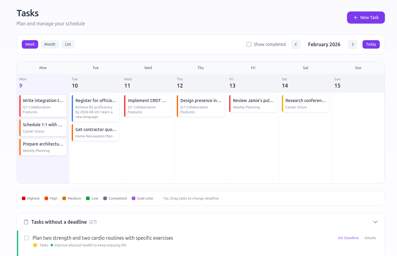 Screenshot of Organize Your Day in Compendio