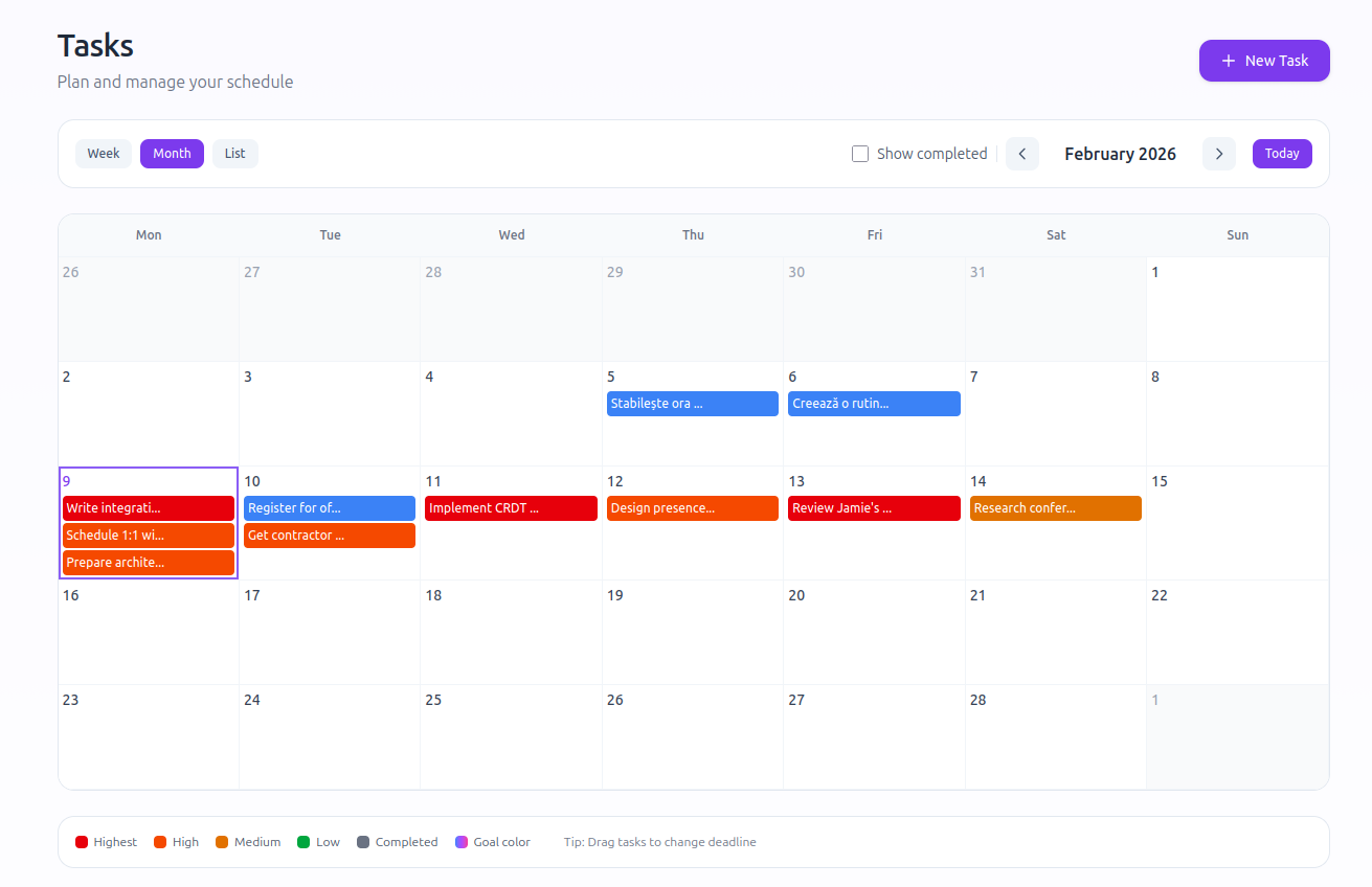 Screenshot of Organize Your Day in Compendio